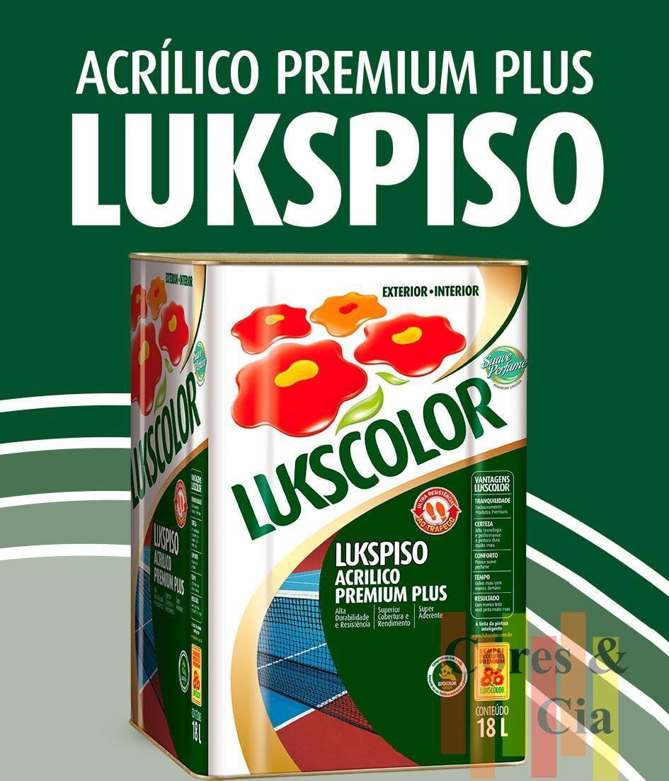LUKSPISO ACRÍLICO PREMIUM PLUS LUKSCOLOR CINZA CHUMBO 18L